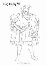 Viii Colouring Kings Queens Tudors sketch template