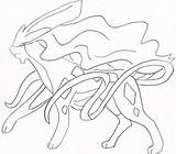 Suicune sketch template