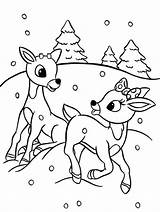 Coloring Rudolph Clarice Reindeer Pages Christmas Misfit Toys Print Cute Santas Red Nosed Printable Colouring Color Kids Island Template Everfreecoloring sketch template
