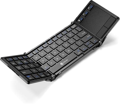 iclever portable tri folding bluetooth keyboard  touchpad snyc    devices ultra