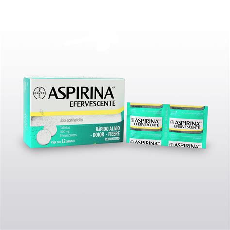 aspirina  mg  tab efervecentes acido acetilsalicilico farmacia