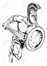 Gladiator Drawing Clipart Helmet Sparta Drawings Trojan Spartan Getdrawings Illustration Clipground Mascot Warrior Character Sports Paintingvalley Vector sketch template