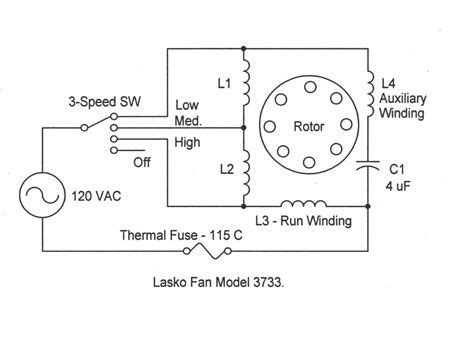 lasko fan motor wiring diagram schematic