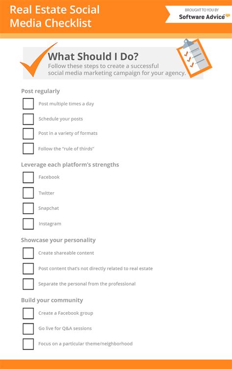 listing checklist  real estate  template samples social media marketing mar social