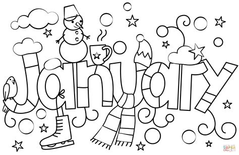 january coloring page  printable coloring pages  printable