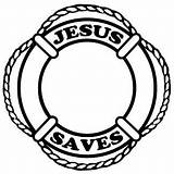 Jesus Saves Clipart Life Preserver Saver Vbs Crafts Ring Craft Submerged Church Anchor Clipground sketch template