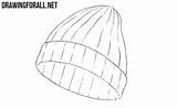 Hat Drawing Draw Knit Weaving Longitudinal Lines Let Now sketch template