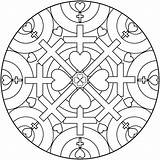 Crosses Mandalas sketch template