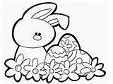 Coloring Easter Pages Bunny Kids sketch template