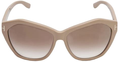 lyst tom ford angelina sunglasses in natural