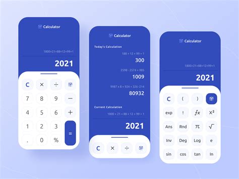 calculator app mobile template uplabs