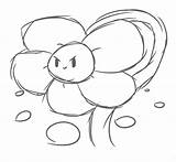 Coloring Undertale Pages Flowey Template sketch template