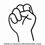 Coloring Pages Protest Hand sketch template
