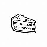 Cake Coloring Slice Pages Want sketch template