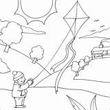 Kite Colouring Kites Latawce Wiatr Kolorowanki Dzieci Jesienny Bieber με Breeze και Kolorowanka sketch template