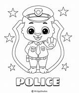 Policeman Xth sketch template