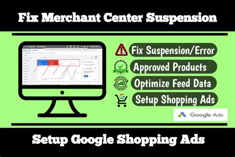 setup google shopping ads campaign  fix merchant center suspension