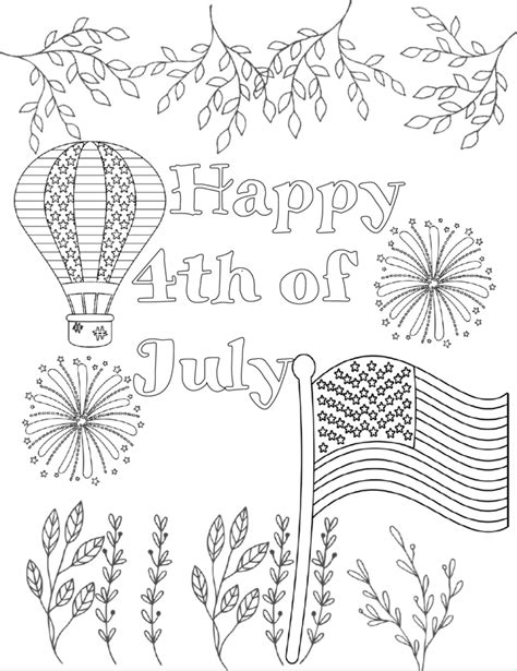 printable fourth  july coloring pages  designs