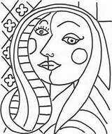 Cubism Coloring Pages Getdrawings sketch template