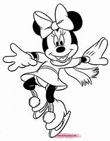 Minnie Coloring Mouse Pages Skating Disney Funstuff Disneyclips sketch template