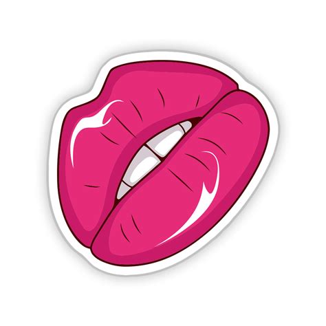 pink lips sticker