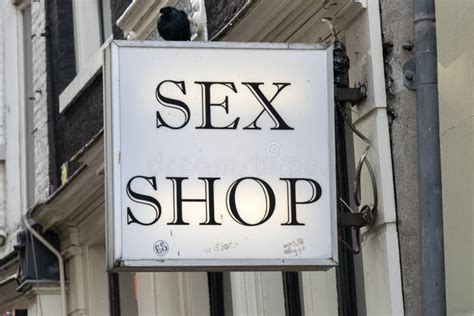 billboard sex shop at amsterdam the netherlands 2020 editorial stock