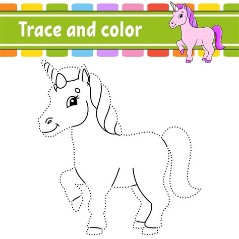 trace  color unicorn  vector art  vecteezy