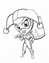 Quinn Harley Coloring Pages Girl Printable Kids Educative sketch template