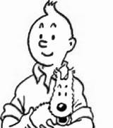 Kuifje Kleurplaten Tintin Kleurplaat sketch template