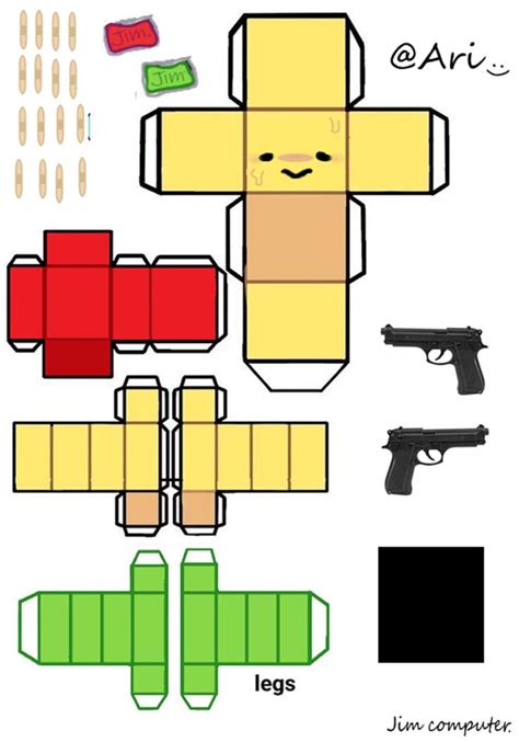 papercraft roblox jims computer paper doll template paper dolls