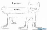 Pete Coloring Cat Rocking Shoes School Inspired Birijus Published May sketch template