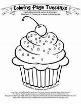 Cupcake Coloring Pages Color Birthday Big Dulemba People Tuesday Cupcakes Para Colorear Colorir Colouring Cake Happy Dibujos Drawings Printables Pintar sketch template