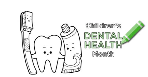 oral health coloring book  national childrens dental health month