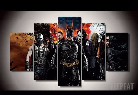 dark knight characters  piece canvas limited edition  nerd cave prints prntable