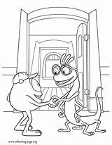 Coloring Monsters University Pages Mike Inc Monster Wazowski Boggs Randy Kids Roommate His Randall Colouring Disney Befriends Printable Academy Coloriage sketch template