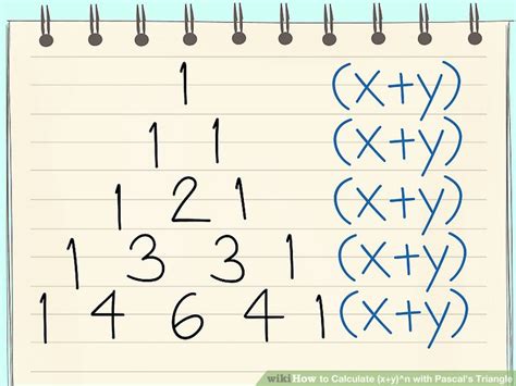how to calculate x y n with pascal s triangle 9 steps