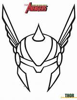 Thor Helmet Costume Pages Super Coloring Iron Man Hulk Heroes Captain America Color Coloringpagesonly sketch template