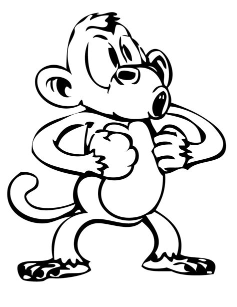 monkey printable coloring pages