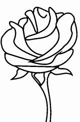 Coloring Rose Pages Kids Printable Color Print sketch template
