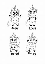 Emoji Coloriage Bored Unicorns Imprimer Licorne sketch template