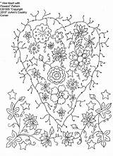 Coloring Adult Stress Relieving Pattern Designs Vine Heart sketch template