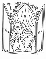 Coloring Window Curtain Pages Open Disney Princess Aurora Color Sleeping Beauty Drawing Getdrawings Getcolorings sketch template