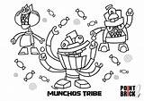Munchos Mixels Lego Coloring Pages Tribe Brick Point Tumblr sketch template