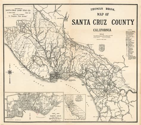 thomas bros map  santa cruz county california curtis wright maps