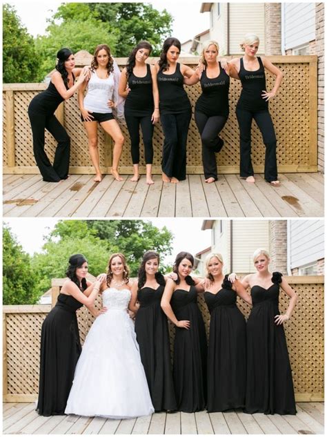 Getting Ready Photo Bride And Bridesmaids Before And