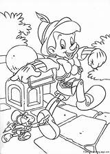 Coloring Pages Pinocchio Printable Jiminy Kids sketch template
