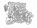 Coloring Mickey Christmas Pages Mouse sketch template