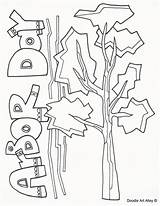 Arbor Coloring Pages Doodle Alley sketch template