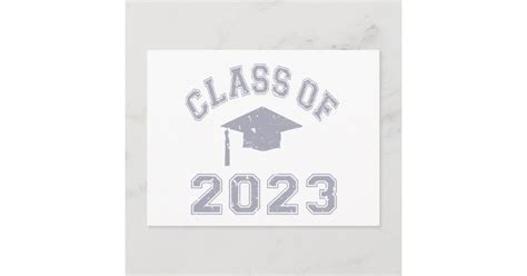 class graduation grey announcement postcard zazzlecomau