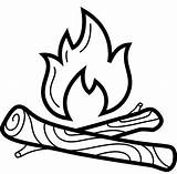 Campfire Coloring Clipart Pages Students Fun sketch template